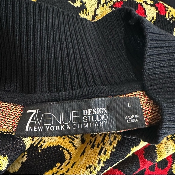 🌟 🌟NY & Co 7th Ave High-Low Halter Tunic Blouse - Yellow, Red, Black🌟🌟 - Picture 12 of 15